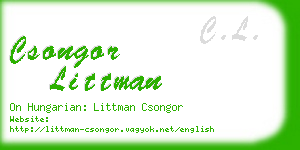 csongor littman business card